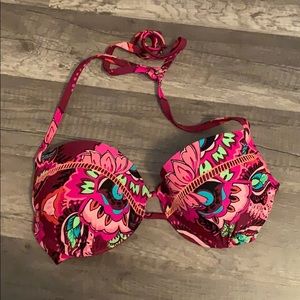 patterned bikini top
